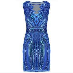 NWT Kilolone 1920s Flapper Sequin Cocktail Dress